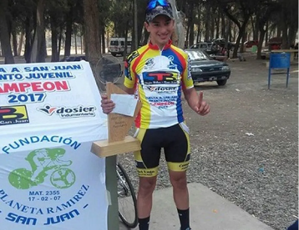 Tomás Moyano, promesa del ciclismo puntano