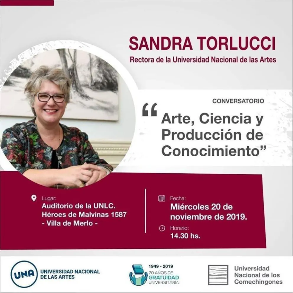 La UNLC recibe a Sandra Torlucci, la rectora de la Universidad Nacional de las Artes