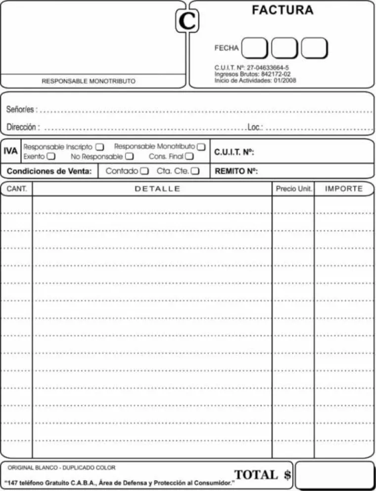 Monotributo: ya hay que autorizar la impresión de facturas