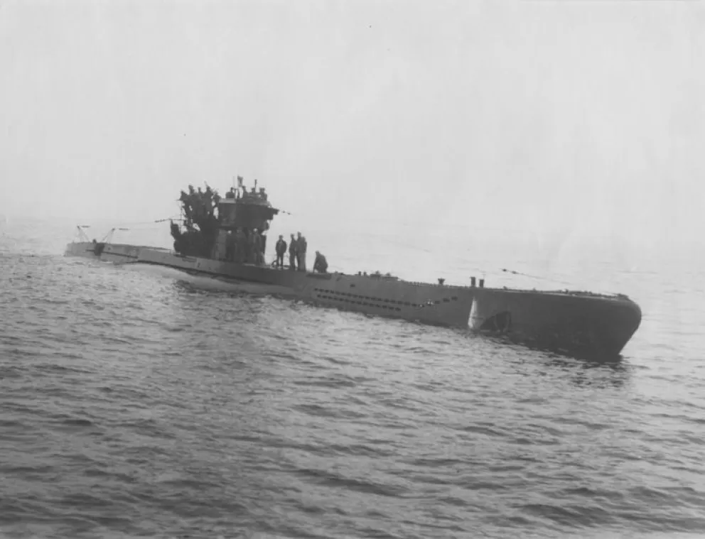 El 10  de julio de 1945 un submarino nazi se rindió en Mar del Plata